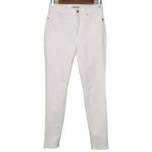 Madewell 9 Mid Rise Skinny Women's Pure White Classic Denim Jeans Size 27
